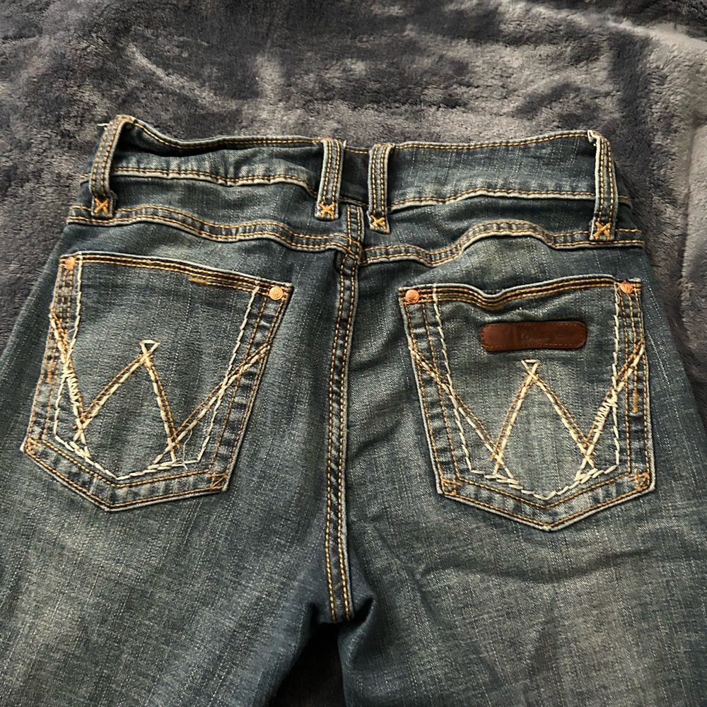 Wrangler Dark Blue Boot Cut Jeans